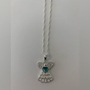 Avon Birthstone Necklace with a Aquamarine Stone for March